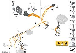Hoogvoltkabelboom laadcontactdoos diagram for BMW Rolls-Royce Spectre Coupé RR25 Spectre