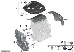 Motor akustiği diagram for BMW 1 Series F21 LCI 116d