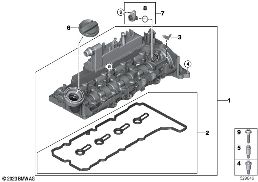 CYLINDER HEAD COVER diagram for BMW 5 Series G60 Sedan 520d