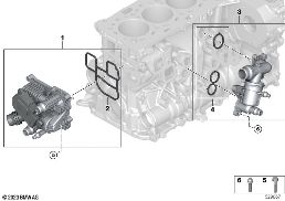 COOLING SYSTEM-THERMOSTAT HOUSING diagram for BMW 5 Series G60 Sedan 520d