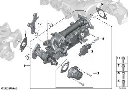 POLLUTANT REDUCTION COOLING diagram for BMW 5 Series G60 Sedan 520d