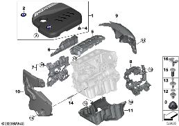 ENGINE ACOUSTICS diagram for BMW 5 Series G60 Sedan 520d