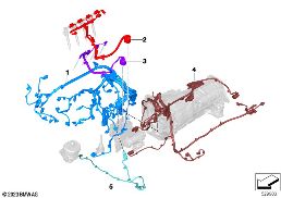 ENGINE WIRING HARNESS diagram for BMW 5 Series G61 Touring 520d