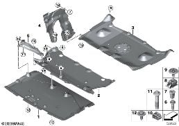 UNDERHOOD SHIELD diagram for BMW 5 Series G61 Touring 540dX