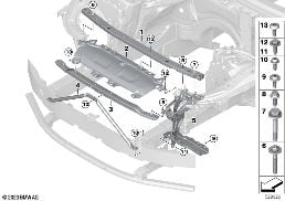 FRONT PANEL diagram for BMW 5 Series G61 Touring 540dX