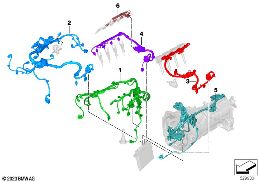 ENGINE WIRING HARNESS diagram for BMW 5 Series G60 Sedan 520i