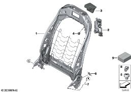 SEAT, FRONT, BACKREST FRAME diagram for BMW 2 Series G42 218i