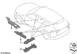 SINGLE PARTS, ANTENNA, COMFORT ACCESS diagram for BMW X7 G07 30dX