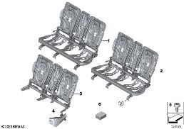 Sedile post. telaio sedile base diagram for BMW X1L U12 X1 20Li