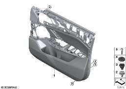 DOOR TRIM PANEL, FRONT diagram for BMW X1L U12 iX1 xDrive30L