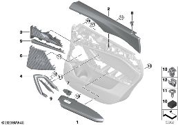 MOUNTING PARTS, DOOR TRIM, REAR diagram for BMW X1L U12 iX1 xDrive30L