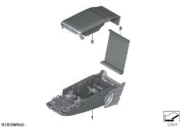 Ind. podłokietnik środkowy diagram for BMW 7 Series G70 740iX