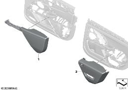 Ind. części domontowane tapicerki drzwi diagram for BMW 7 Series G70 740iX