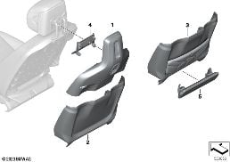 Ind. panel tylny przedniego fotela diagram for BMW 7 Series G70 740iX