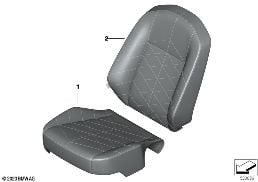 Ind. obicie fotela komfortowego z przodu diagram for BMW 7 Series G70 740iX