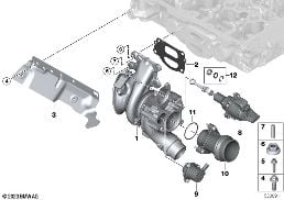 TURBOCHARGER diagram for BMW X3 G01 LCI 30iX