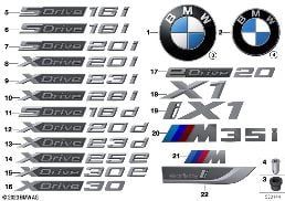 Embleem / sierschrift diagram for BMW X1 U11 20i