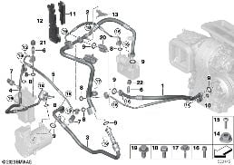 ท่อสารหล่อเย็น diagram for BMW X2 U10 iX2 eDrive20
