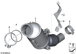 ENGINE-SIDE CATALYTIC CONVERTER diagram for BMW 5 Series G60 Sedan 520i