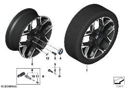 BMW ล้ออัลลอย 20” ซี่ล้อรูปตัว Y 872M diagram for BMW X1 U11 18i
