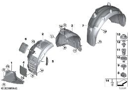 WHEELARCH TRIM diagram for BMW 8 Series G14 Convertible 840dX