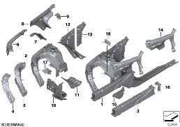 WHEELHOUSE/ENGINE SUPPORT diagram for BMW X4 G02 30dX
