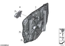 DOOR WINDOW LIFTING MECHANISM REAR