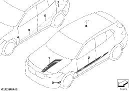 Nastro ornamentale diagram for BMW X2 F39 25iX