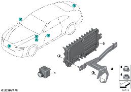 CAMERA ULTRASONIC AUTOMATED PARKING diagram for BMW Rolls-Royce Spectre Coupé RR25 Spectre