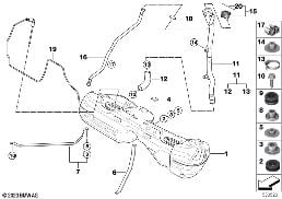 FUEL TANK/MOUNTING PARTS diagram for BMW 3 Series E93 335i