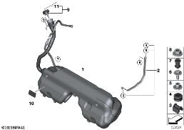 FUEL TANK/MOUNTING PARTS diagram for BMW Z4 E89 35i