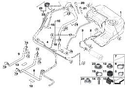 Zbiornik paliwa/Elementy dod. diagram for BMW X5 E53 4.8is