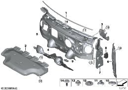 Geluidsisolatie voor diagram for BMW X1 U11 20i
