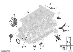 ENGINE BLOCK MOUNTING PARTS diagram for BMW X3 G01 LCI 30i