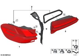 REAR LIGHT diagram for BMW X5 G05 LCI M60iX