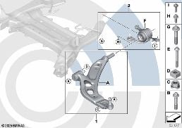REPAIR KIT FOR WISHBONE diagram for BMW MINI Cabrio F57 LCI Cooper