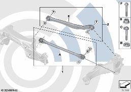 REPAIR KIT FOR WISHBONE diagram for BMW X1 F48 20dX