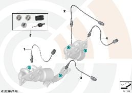 REP. KIT WELDED CASE EXHAUST GAS SENSORS diagram for BMW 3 Series E46 325i