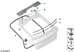 Zadní výklopné dveře montážní díly diagram for BMW X6 G06 LCI 40dX