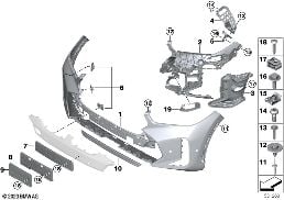 M rivestimento ant. diagram for BMW X6 G06 LCI 30dX