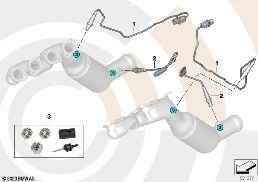 Zestaw napr. tulei do wsp. czuj. spalin diagram for BMW 7 Series E65 745i