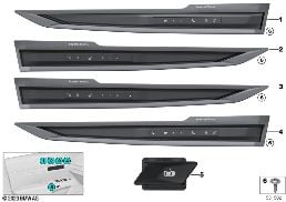 Panel dotykowy przednie drzwi diagram for BMW 7 Series G70 740iX