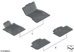 FLOOR MAT, ALLWEATHER diagram for BMW 5 Series G60 Sedan 550eX