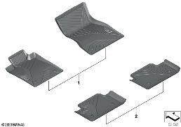 FLOORLINER diagram for BMW 5 Series G60 Sedan 550eX