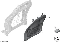 Banco dian.Guarn.encosto Painel dorsal diagram for BMW X2 U10 18d