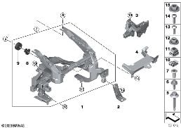 CARRIER INSTRUMENT PANEL diagram for BMW 5 Series G61 Touring 540dX