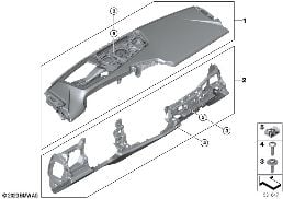 TRIM PANEL DASHBOARD diagram for BMW 5 Series G61 Touring 540dX