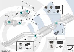 REP. KIT WELDED CASE EXHAUST GAS SENSORS diagram for BMW 4 Series F32 435iX