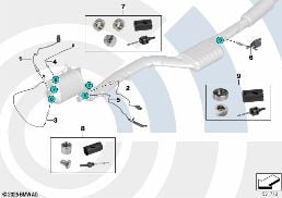 REP. KIT WELDED CASE EXHAUST GAS SENSORS diagram for BMW 3 Series E92 LCI 325d