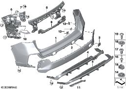 M TRIM, REAR diagram for BMW X1L U12 iX1 xDrive30L